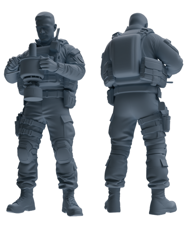 MRY-SFW SSTR208 Miniatures Soldier Model Kit Multi-Scenario Soldier Pose Modern Model 5 pcs