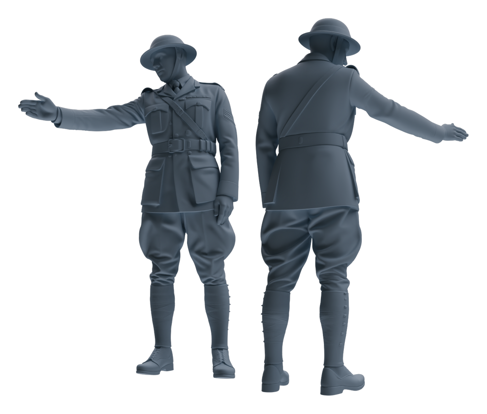 Detail view of MRY-SFW LYGR600 Historical WWII British Army Six-Person Daily Routine 2 Model