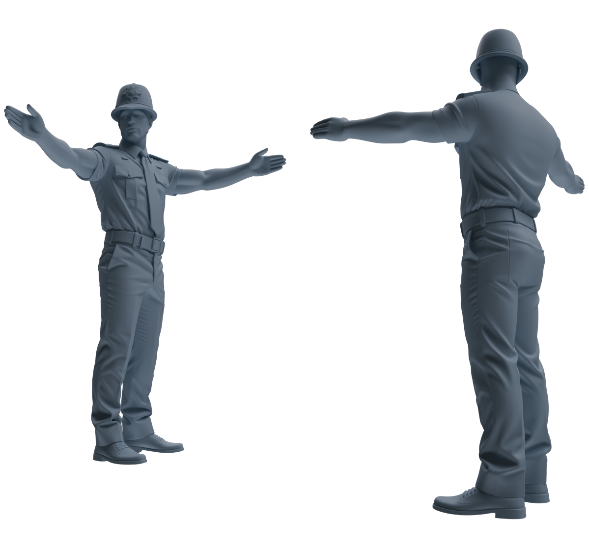 Detail view of MRY-SFW LYGR803 Modern British Police Six-Person Interception Group Model