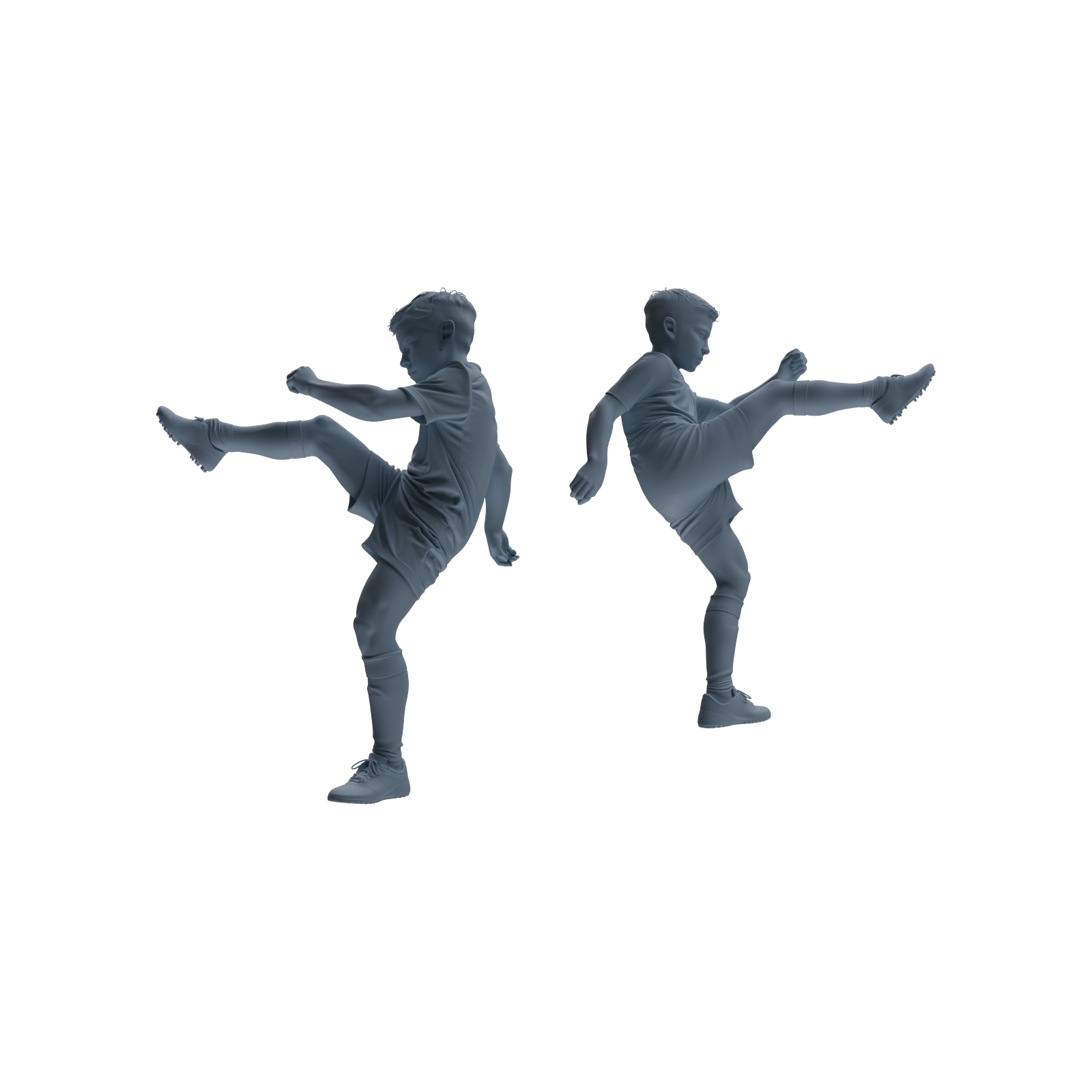 Detail view of MRY-SFW LYTR811 Child Soccer Player Figure Modern Model 6 pcs Miniature Car Diorama Figures Scene Props Accessories Resin Model