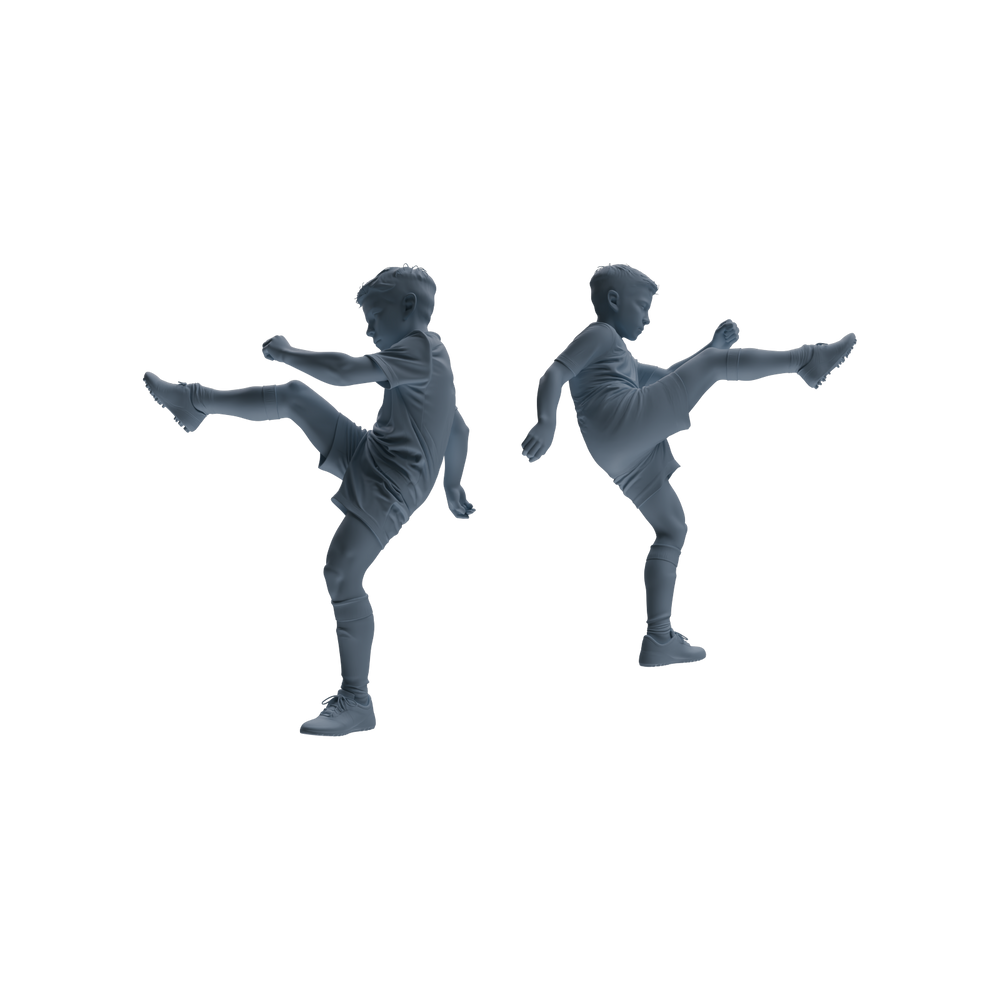 Detail view of MRY-SFW LYTR811 Child Soccer Player Figure Modern Model 6 pcs Miniature Car Diorama Figures Scene Props Accessories Resin Model
