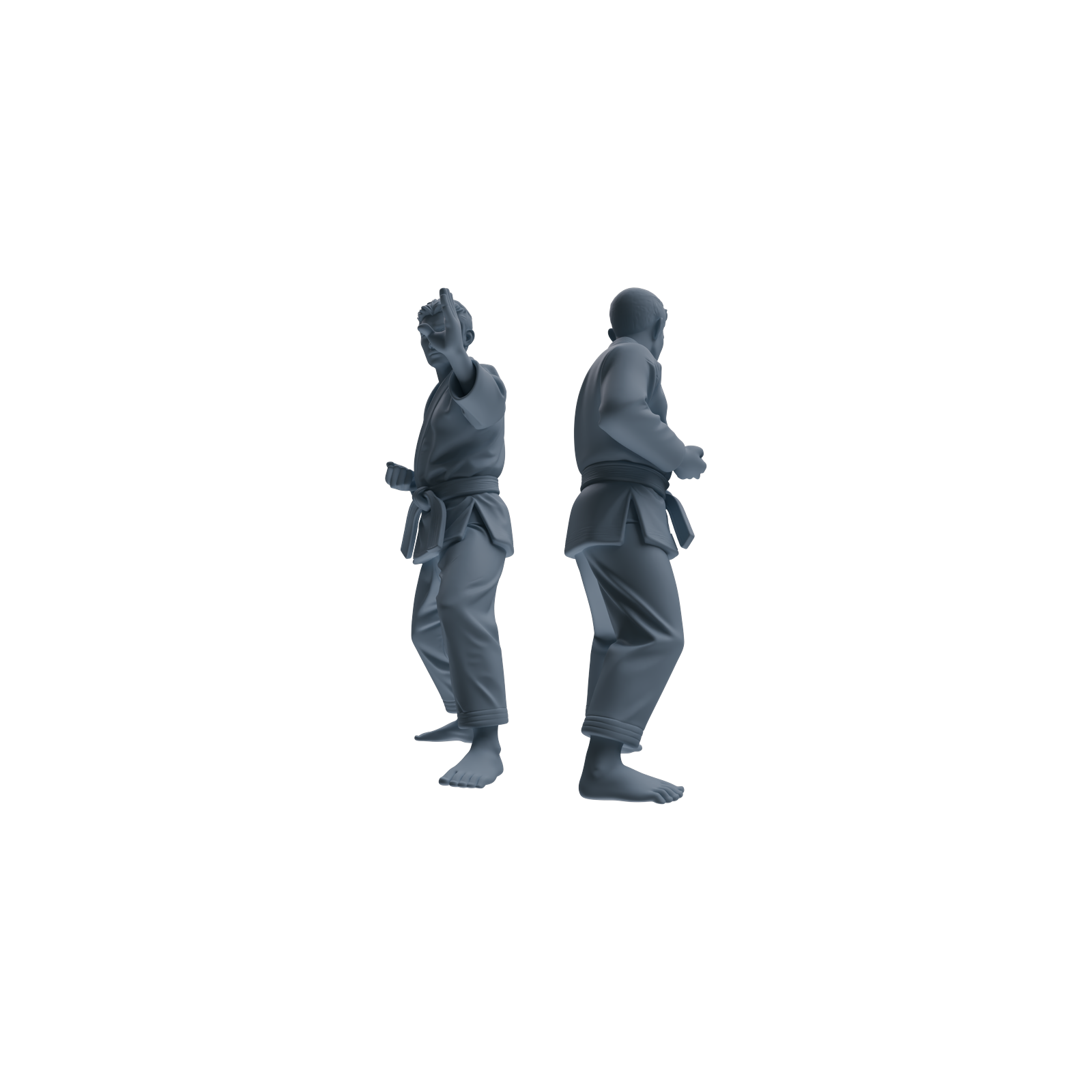 Detail view of MRY-SFW LYTR815 Karate Male Athlete Figure Modern Model 6 pcs Miniature Car Diorama Figures Scene Props Accessories Resin Model