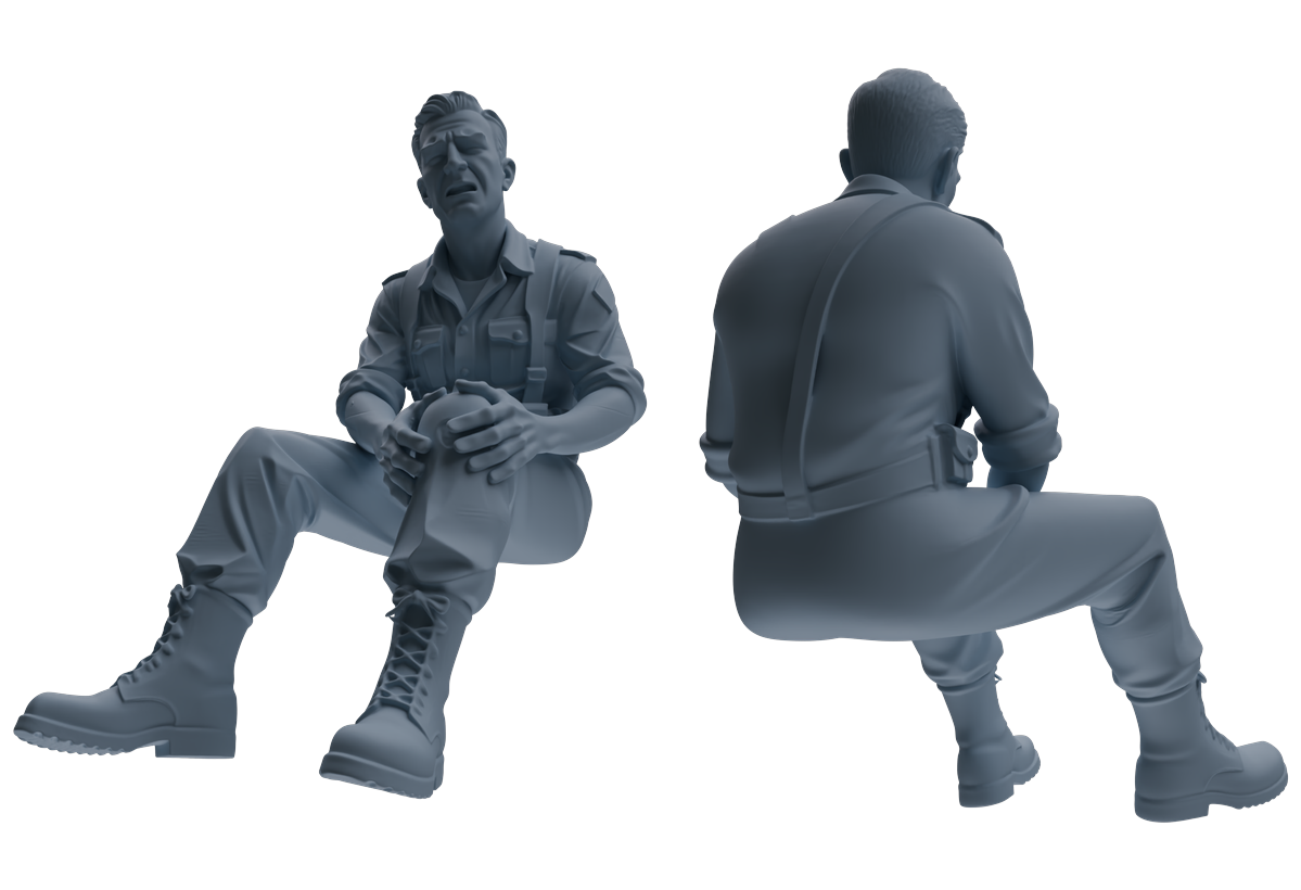 MRY-SFW SSTR201 Miniatures Soldier Model Kit Multi-Pose Combat Engineer Soldier Modern Model 6 pcs