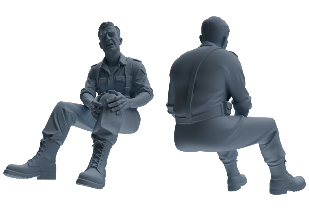 MRY-SFW SSTR201 Miniatures Soldier Model Kit Multi-Pose Combat Engineer Soldier Modern Model 6 pcs