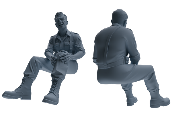 MRY-SFW SSTR201 Miniatures Soldier Model Kit Multi-Pose Combat Engineer Soldier Modern Model 6 pcs