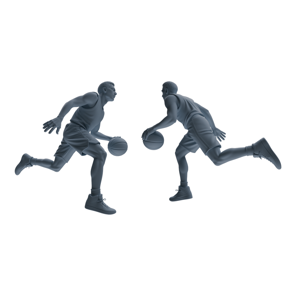 Detail view of MRY-SFW LYTR804 Basketball Player Figure Modern Model 5 pcs Miniature Car Diorama Figures Scene Props Accessories Resin Model