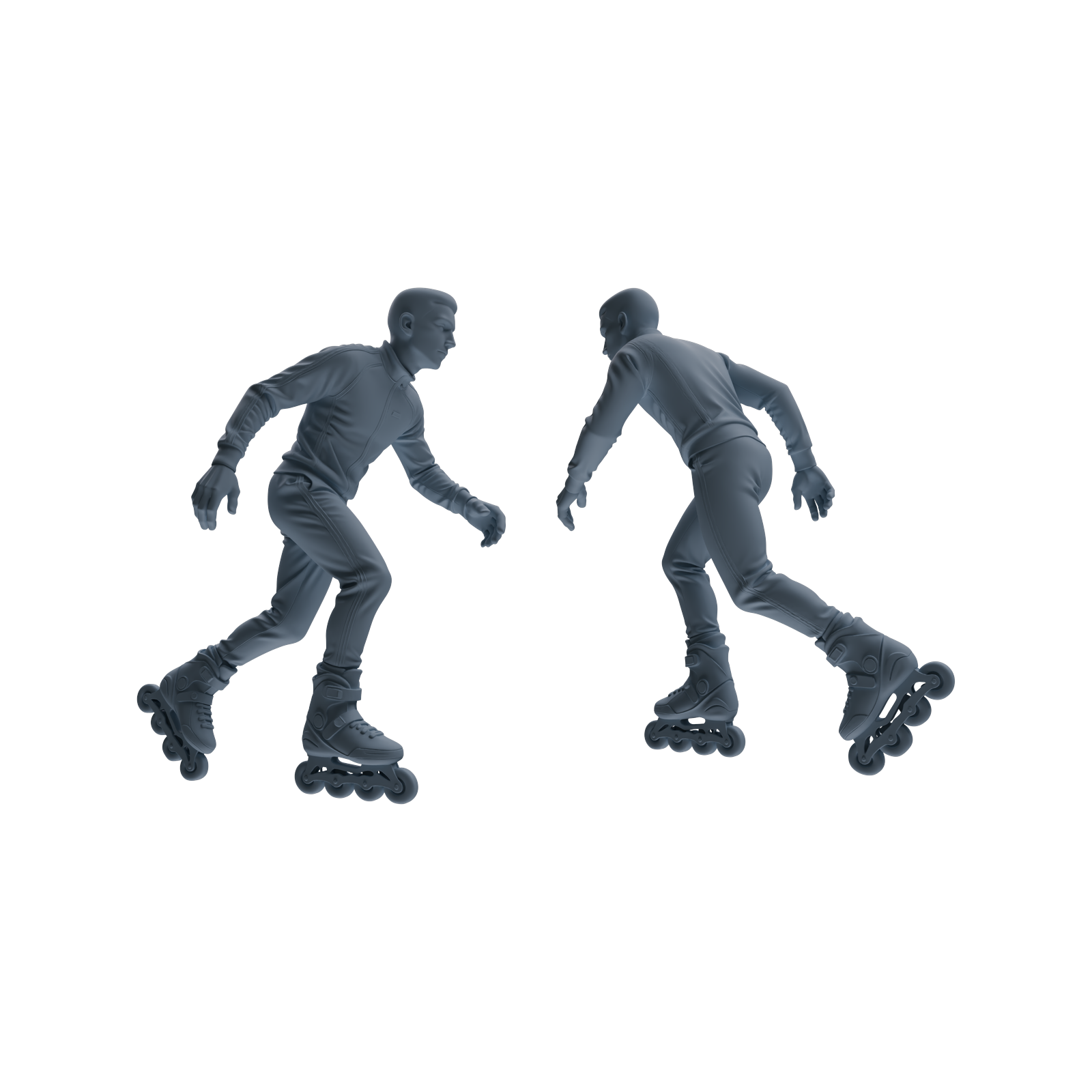 Detail view of MRY-SFW LYTR799 Roller Skating Figure Modern Model 5 pcs Miniature Car Diorama Figures Scene Props Accessories Resin Model