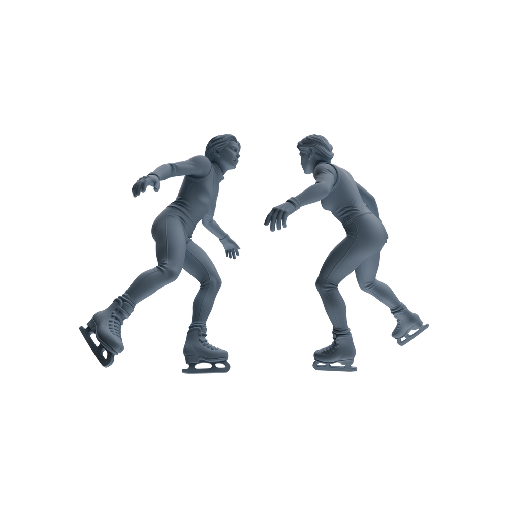 Detail view of MRY-SFW LYTR801 Figure Skating Figure Modern Model 6 pcs Miniature Car Diorama Figures Scene Props Accessories Resin Model