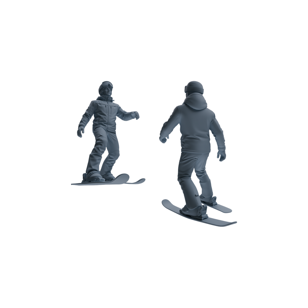 Detail view of MRY-SFW LYTR803 Skiing Figure Modern Model 6 pcs Miniature Car Diorama Figures Scene Props Accessories Resin Model