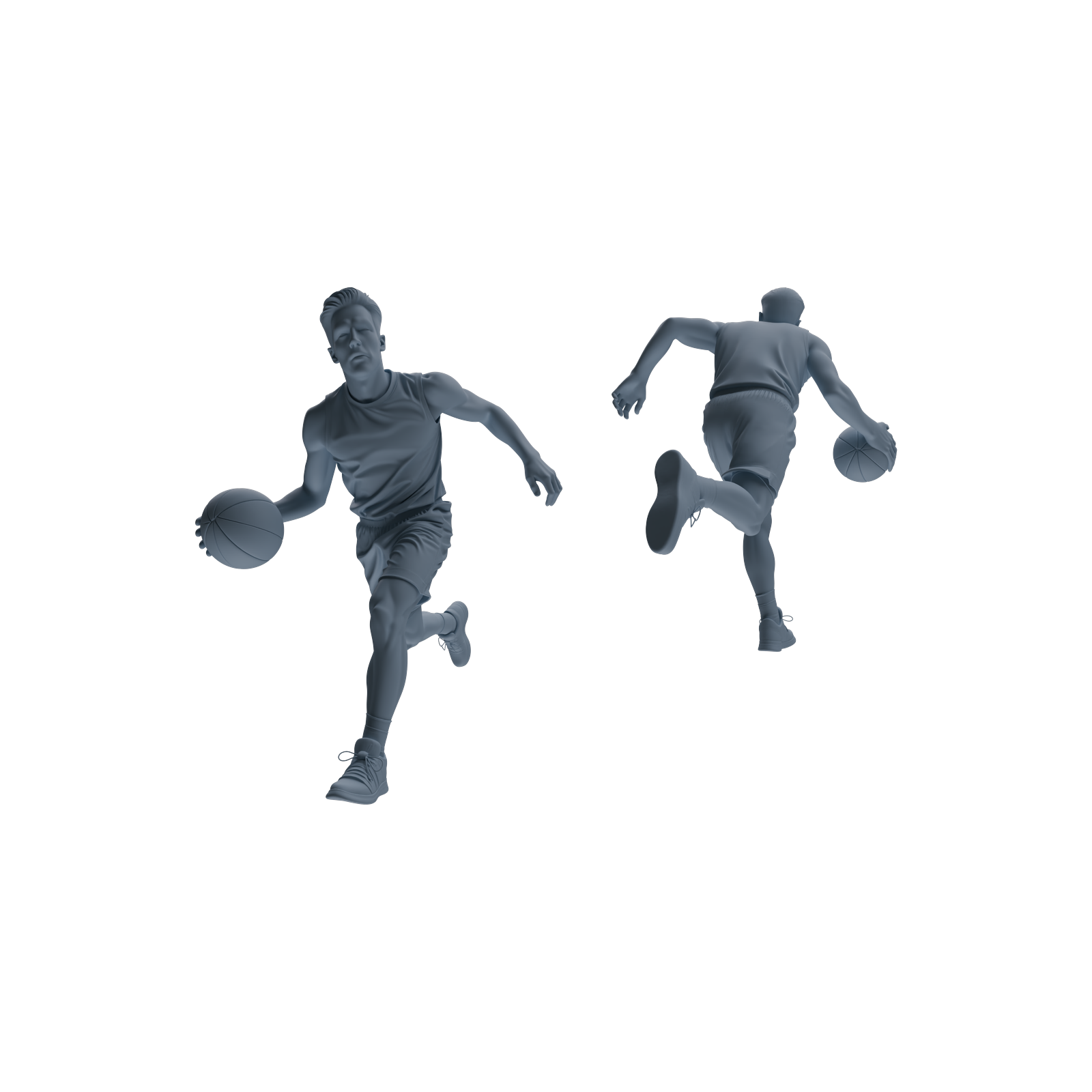 Detail view of MRY-SFW LYTR806 Male Basketball Player Figure Modern Model 6 pcs Miniature Car Diorama Figures Scene Props Accessories Resin Model