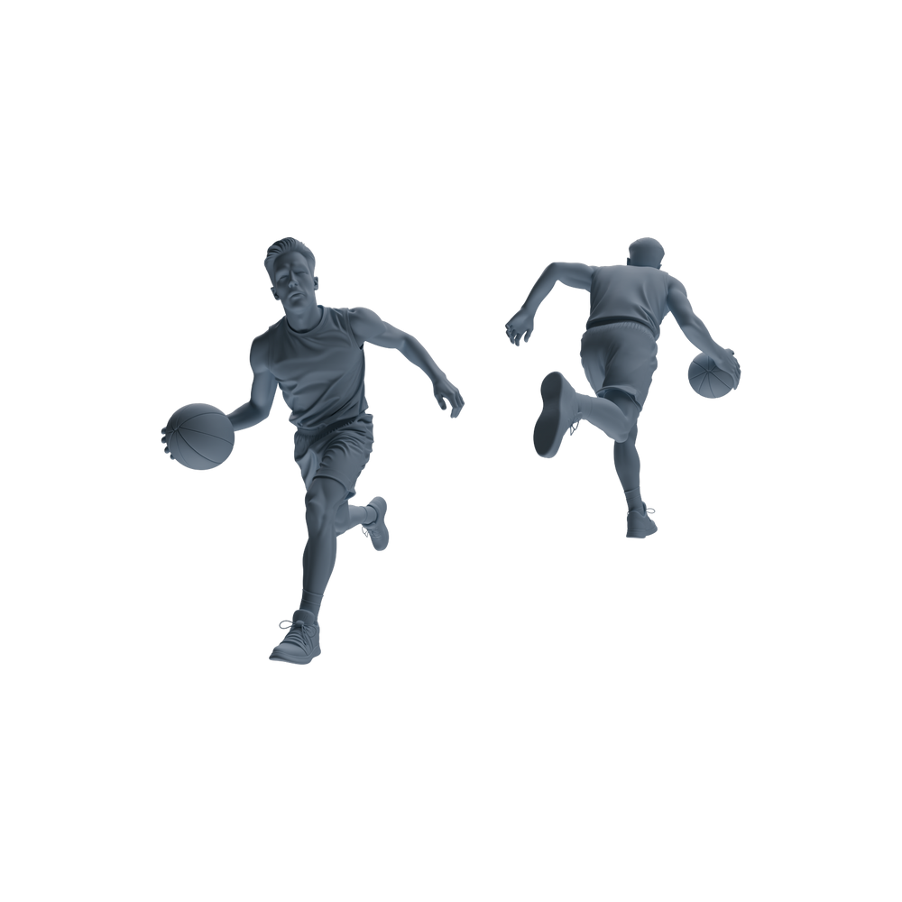 Detail view of MRY-SFW LYTR806 Male Basketball Player Figure Modern Model 6 pcs Miniature Car Diorama Figures Scene Props Accessories Resin Model