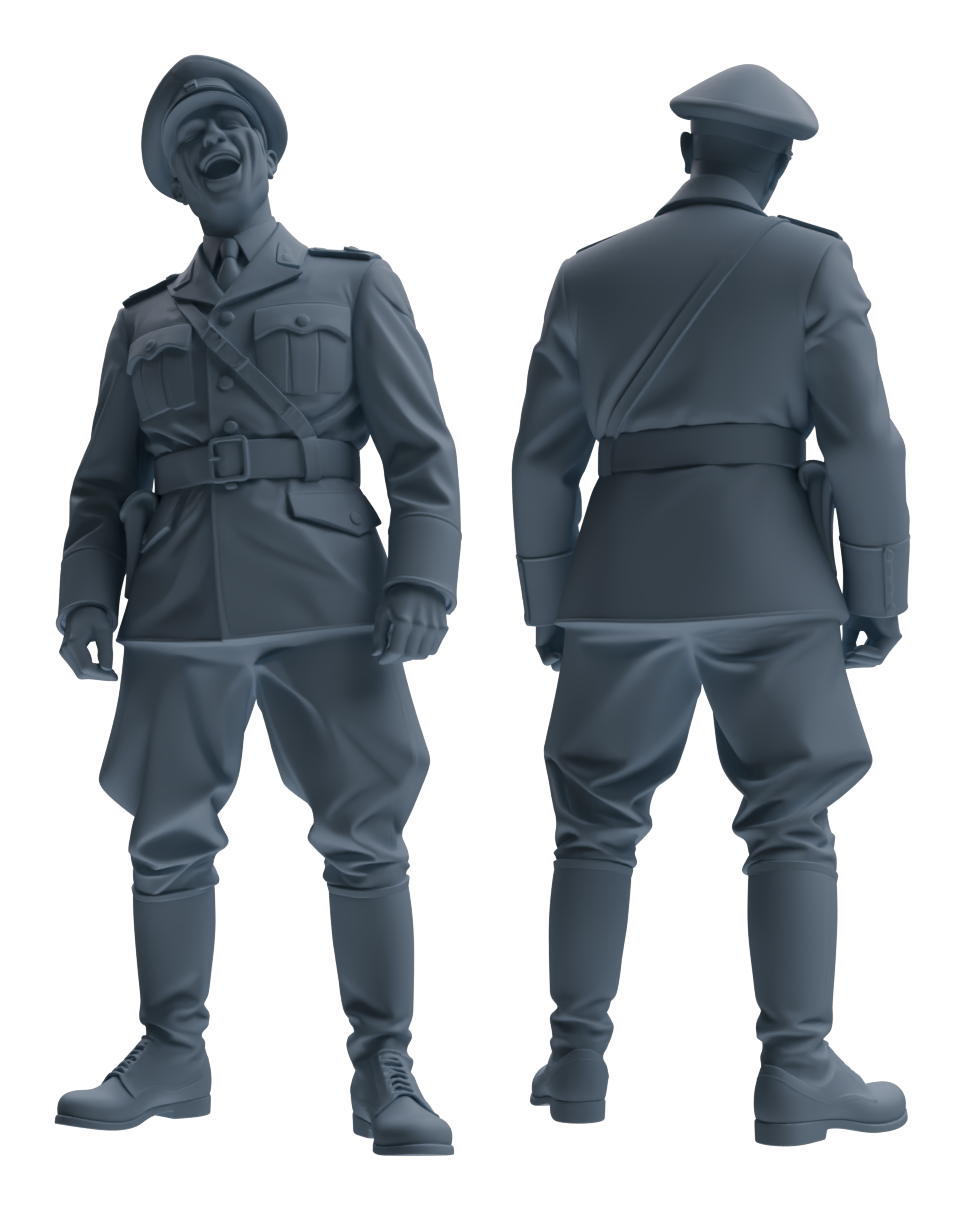 Detail view of MRY-SFW LYGR588 WWII French Army Six-Person Entertainment Group Model