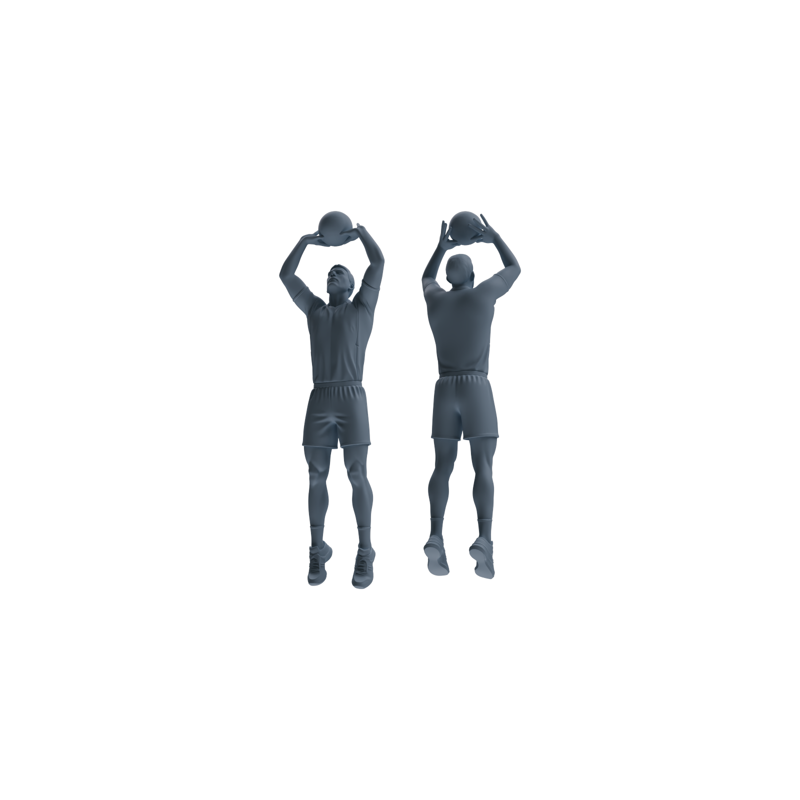 Detail view of MRY-SFW LYTR824 Male Volleyball Player Figure Modern Model 6 pcs Miniature Car Diorama Figures Scene Props Accessories Resin Model