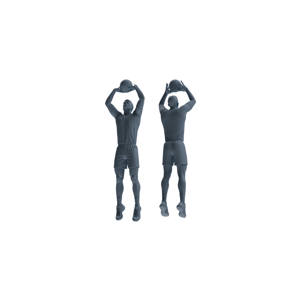 Detail view of MRY-SFW LYTR824 Male Volleyball Player Figure Modern Model 6 pcs Miniature Car Diorama Figures Scene Props Accessories Resin Model