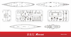 Flyhawk FH9002 1/2000 WWII German Battleship TIRPITZ Plastic Model Kit
