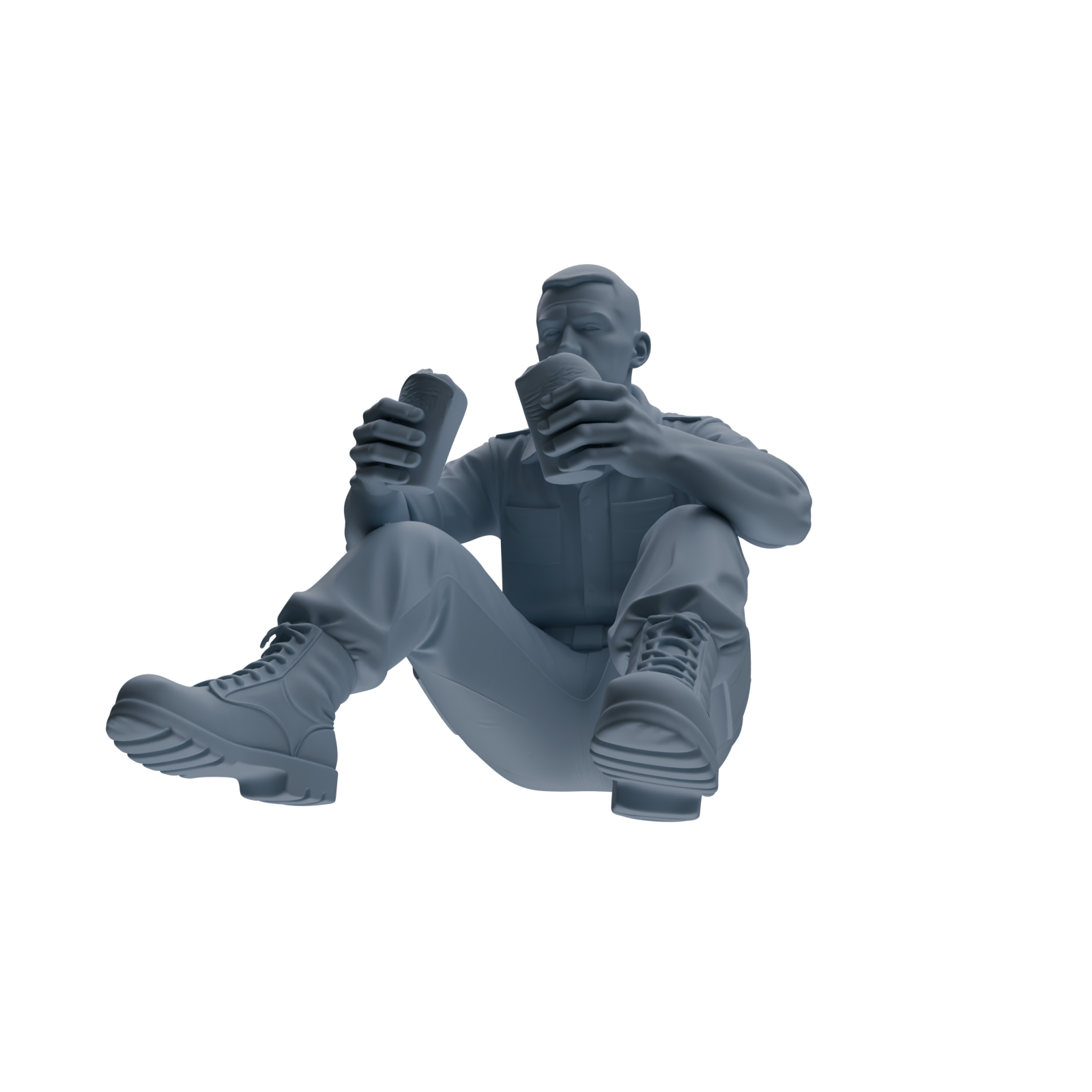 MRY-SFW SSTR178 Miniatures Soldier Model Kit Resting Soldier Pose Modern Model 6 pcs