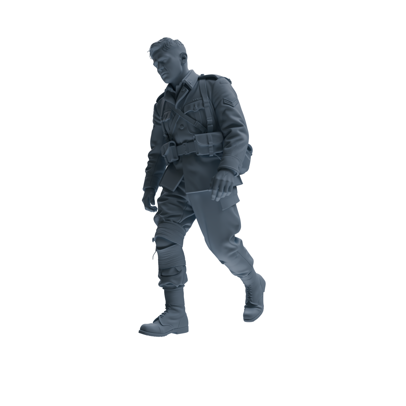 MRY-SFW SSTR181 Miniatures Soldier Model Kit Combat Soldier Pose Modern Model 6 pcs