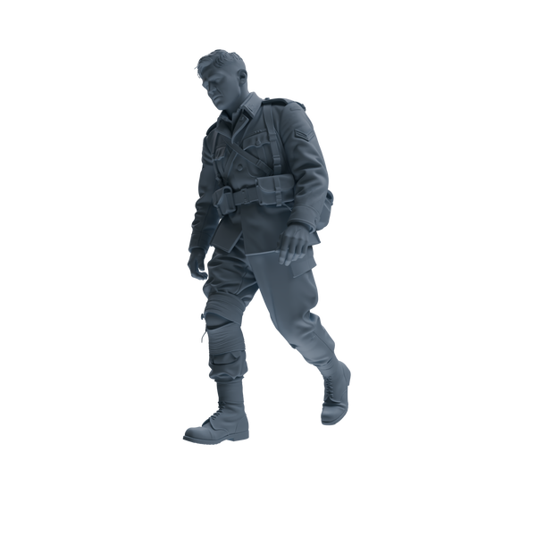 MRY-SFW SSTR181 Miniatures Soldier Model Kit Combat Soldier Pose Modern Model 6 pcs