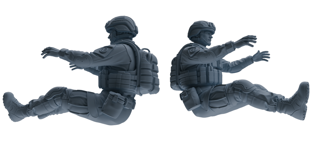 MRY-SFW SSTR182 Miniatures Soldier Model Kit Multi-Purpose Soldier Pose Modern Model 6 pcs