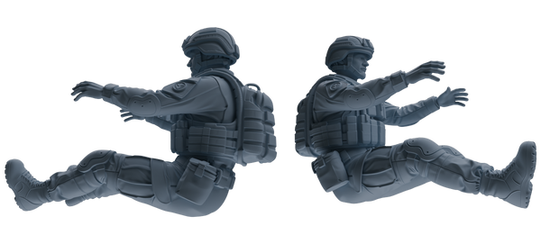 MRY-SFW SSTR182 Miniatures Soldier Model Kit Multi-Purpose Soldier Pose Modern Model 6 pcs