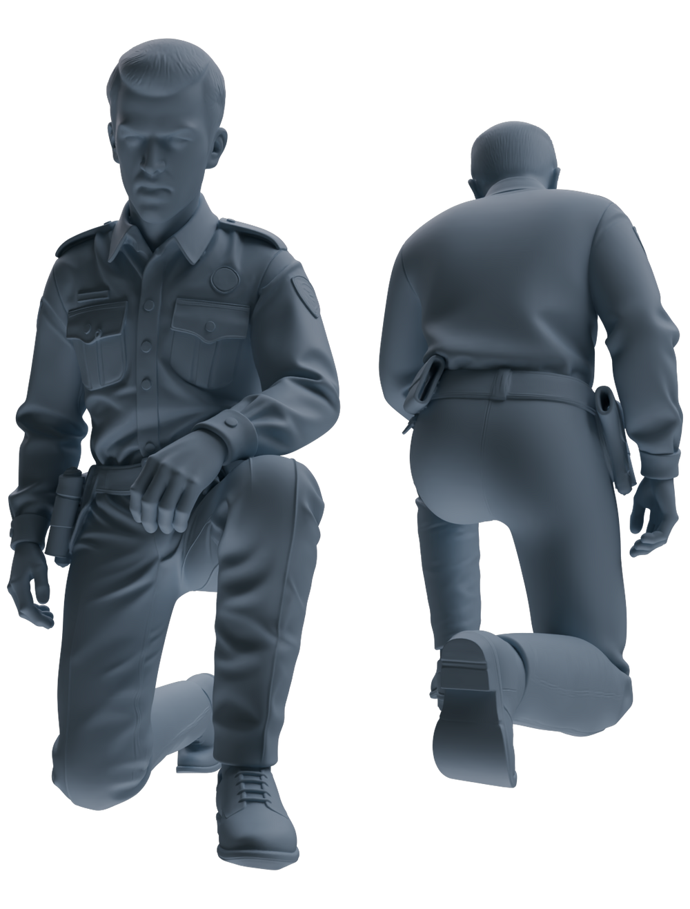 Detail view of MRY-SFW LYGR674 Los Angeles Patrol Police Six-Person Daily Routine Model