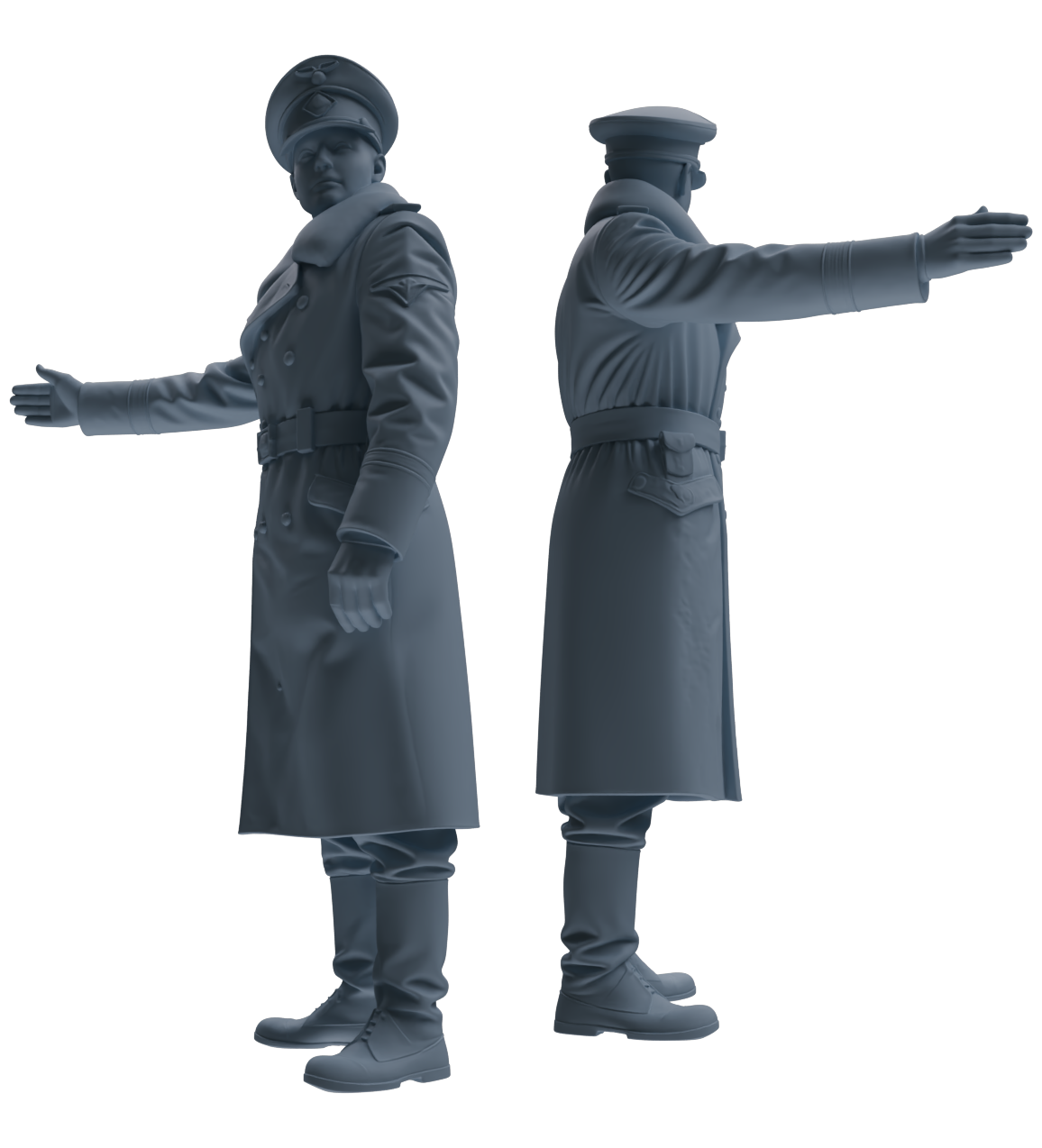 Detail view of MRY-SFW LYGR706 WWII German Army War Scene Six-Person Daily Routine Group 2 Model