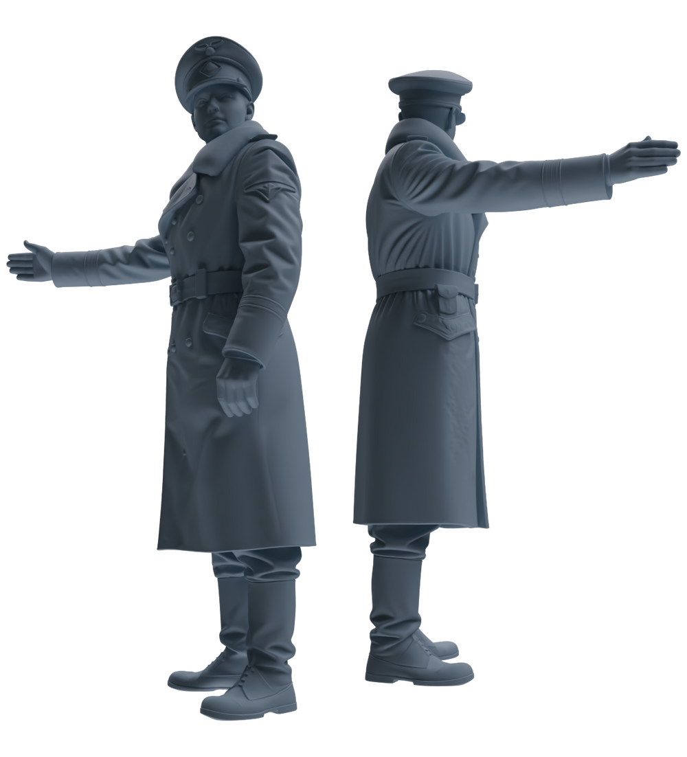 Detail view of MRY-SFW LYGR706 WWII German Army War Scene Six-Person Daily Routine Group 2 Model