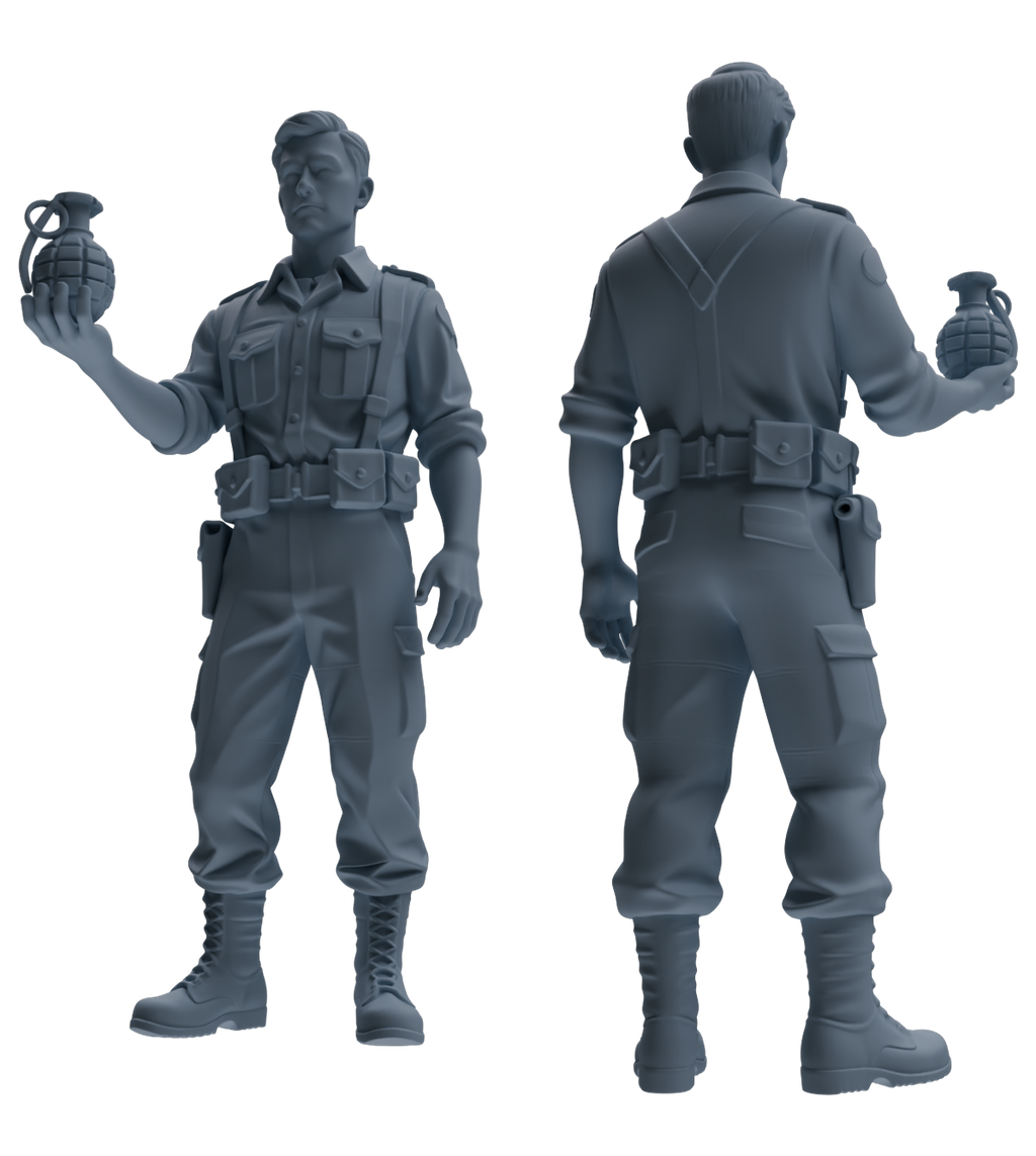 MRY-SFW SSTR175 Miniatures Soldier Model Kit Combat Soldier Pose Modern Model 6 pcs