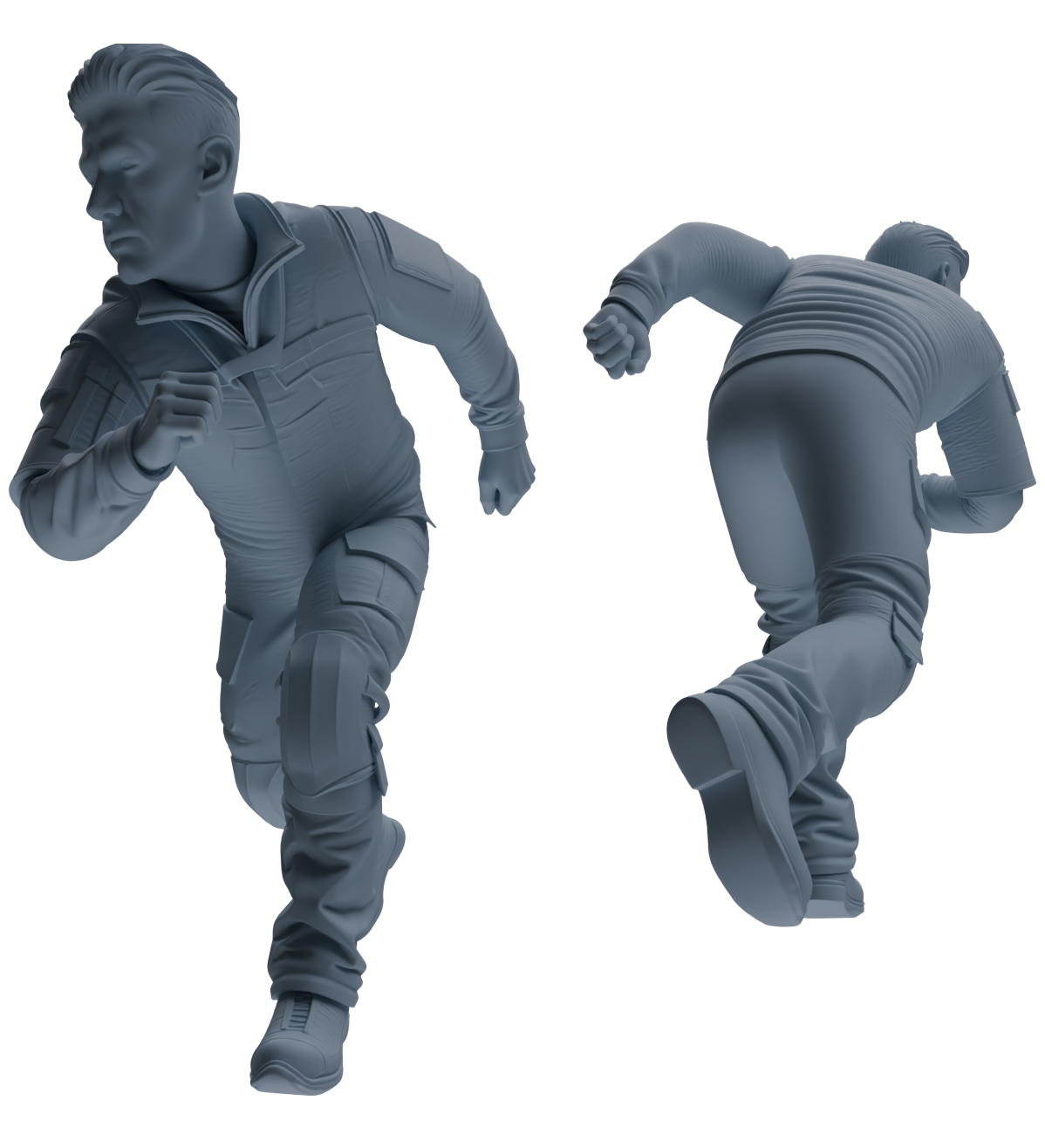 Detail view of MRY-SFW LYGR688 Modern U.S. Military Six-Person Crawling Group Model