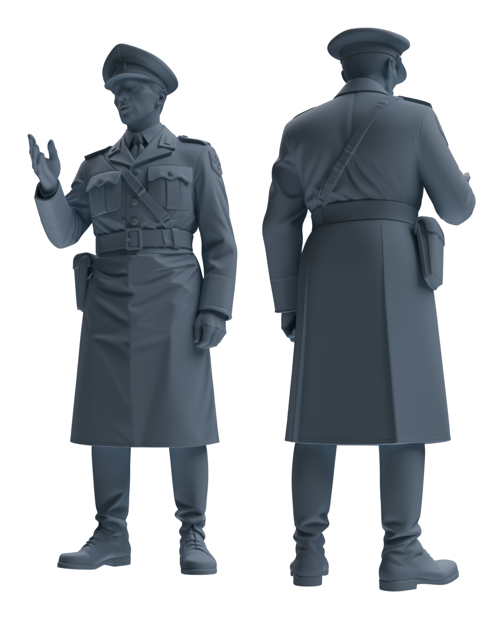 Detail view of MRY-SFW LYGR580 WWII French Army Six-Person Mess Hall Group Model