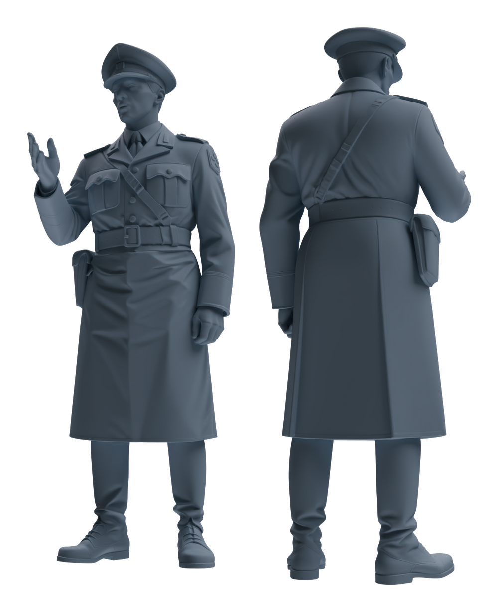 Detail view of MRY-SFW LYGR580 WWII French Army Six-Person Mess Hall Group Model