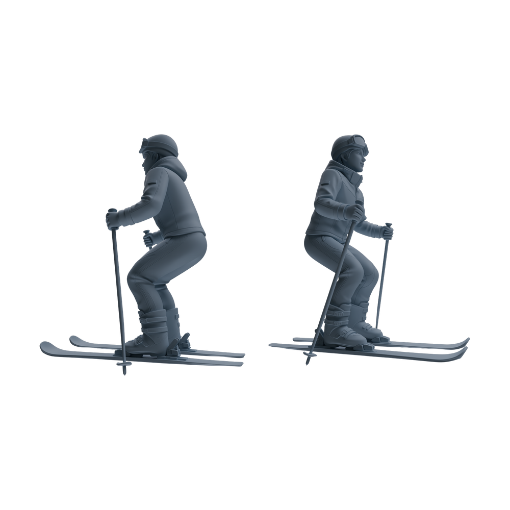 Detail view of MRY-SFW LYTR803 Skiing Figure Modern Model 6 pcs Miniature Car Diorama Figures Scene Props Accessories Resin Model