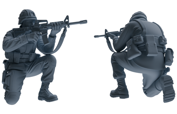 MRY-SFW SSTR207 Miniatures Soldier Model Kit Multi-Pose Combat Soldier Modern Model 6 pcs
