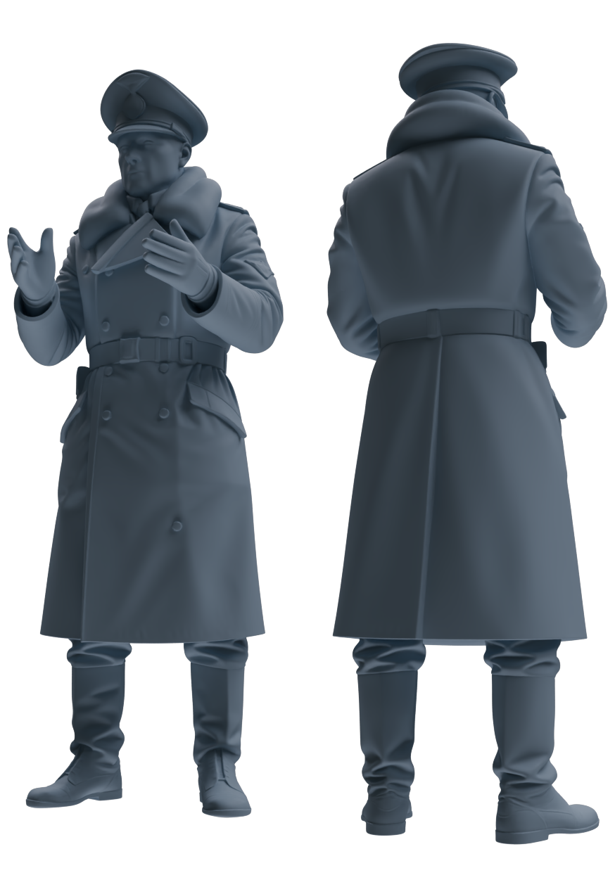 Detail view of MRY-SFW LYGR708 WWII German Army War Scene Six-Person Tactical Designation Group Model
