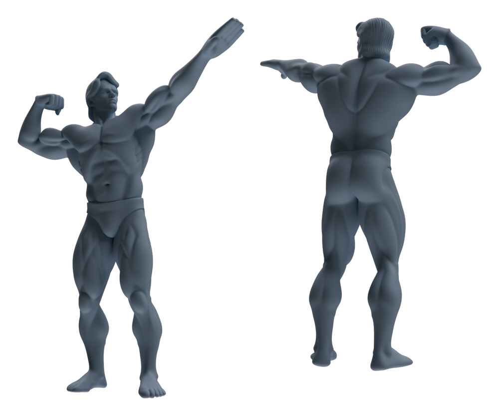Detail view of MRY-SFW LYTR829 Male Bodybuilder Figure Modern Model 6 pcs Miniature Car Diorama Figures Scene Props Accessories Resin Model