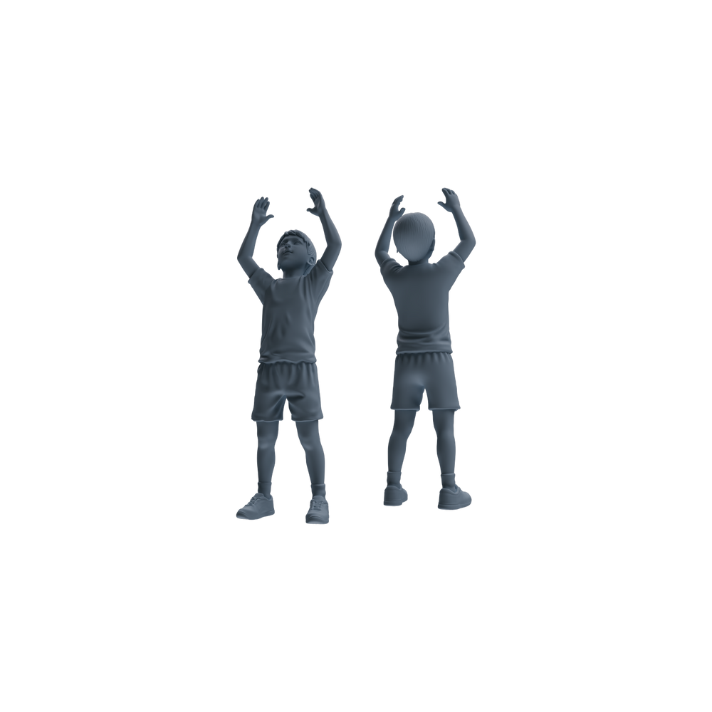 Detail view of MRY-SFW LYTR819 Child Basketball Player Figure Modern Model 6 pcs Miniature Car Diorama Figures Scene Props Accessories Resin Model