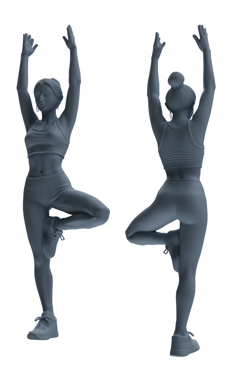 Detail view of MRY-SFW LYTR830 Yoga Female Athlete Figure Modern Model 6 pcs Miniature Car Diorama Figures Scene Props Accessories Resin Model
