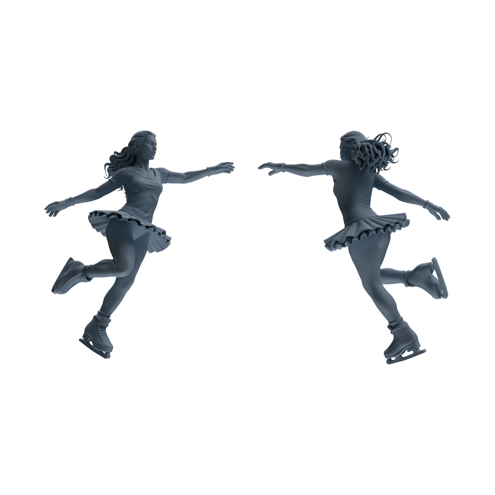Detail view of MRY-SFW LYTR801 Figure Skating Figure Modern Model 6 pcs Miniature Car Diorama Figures Scene Props Accessories Resin Model