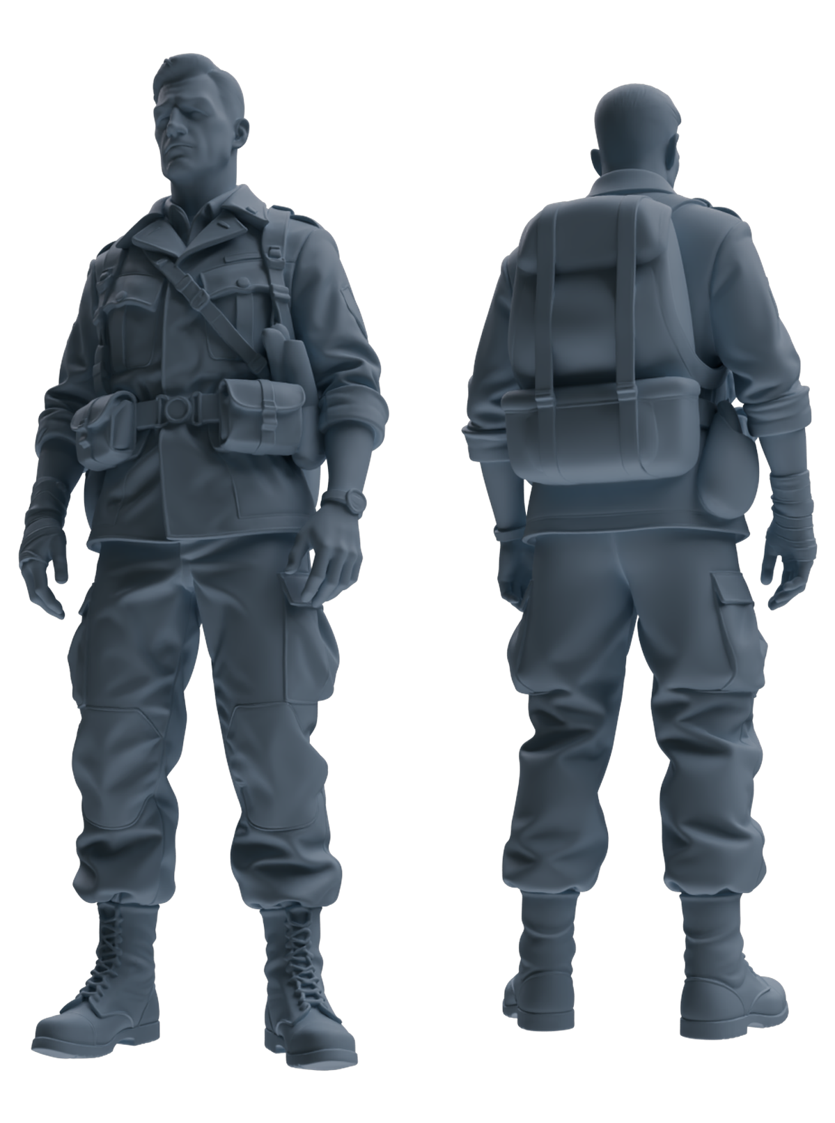 MRY-SFW SSTR192 Miniatures Soldier Model Kit Wounded Soldier Medical Pose Modern Model 6 pcs
