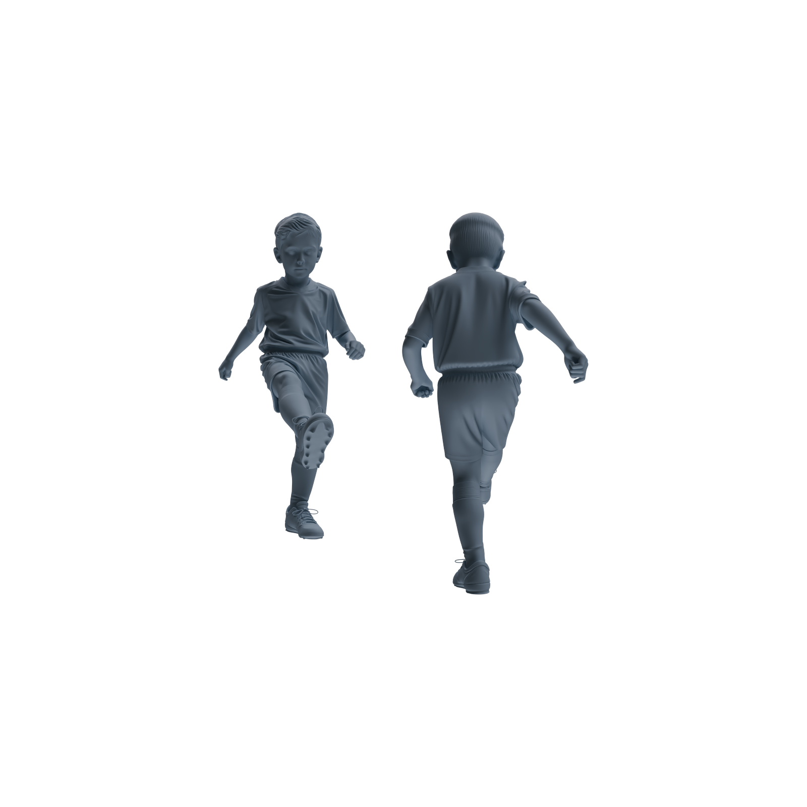 Detail view of MRY-SFW LYTR811 Child Soccer Player Figure Modern Model 6 pcs Miniature Car Diorama Figures Scene Props Accessories Resin Model