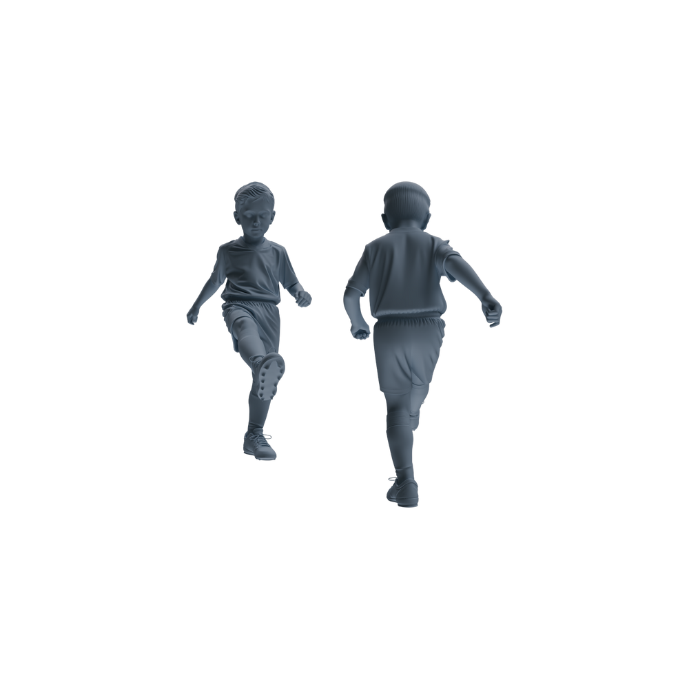 Detail view of MRY-SFW LYTR811 Child Soccer Player Figure Modern Model 6 pcs Miniature Car Diorama Figures Scene Props Accessories Resin Model