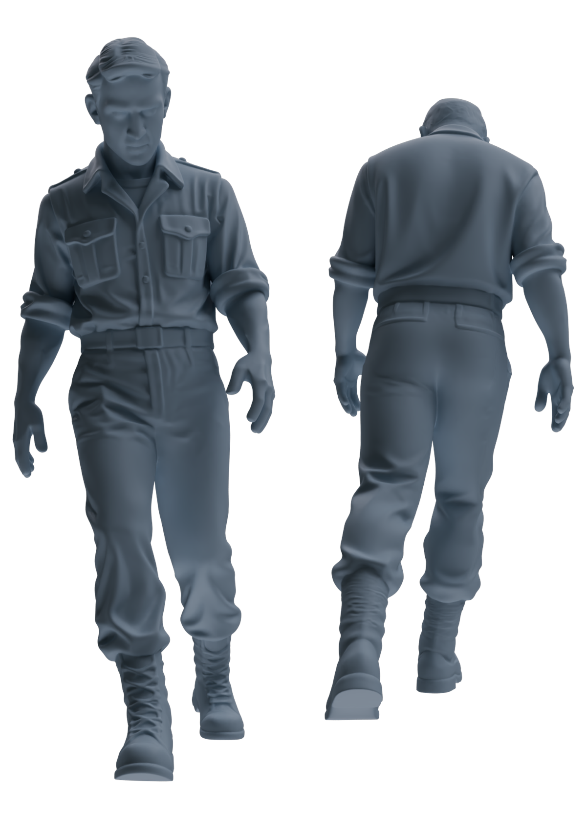 MRY-SFW SSTR201 Miniatures Soldier Model Kit Multi-Pose Combat Engineer Soldier Modern Model 6 pcs