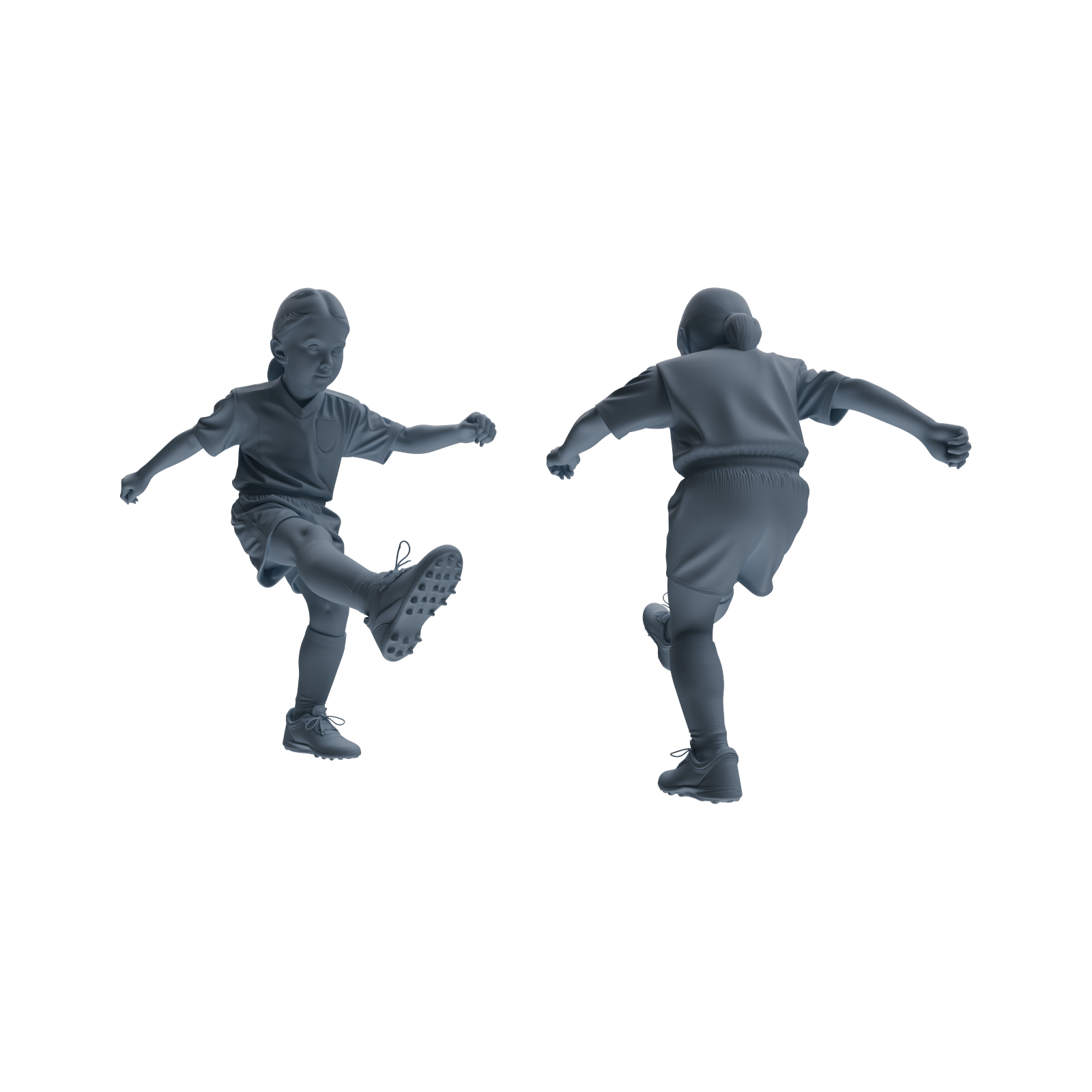 Detail view of MRY-SFW LYTR805 Female Soccer Player Figure Modern Model 6 pcs Miniature Car Diorama Figures Scene Props Accessories Resin Model