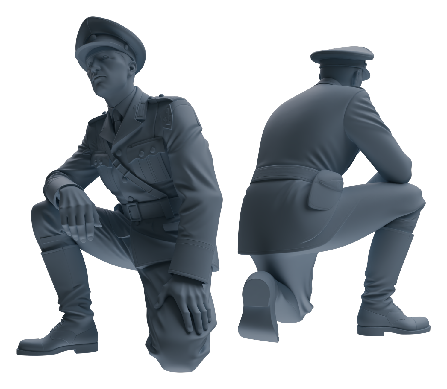 Detail view of MRY-SFW LYGR585 WWII French Army Seven-Person Daily Routine 3 Model