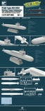 SPHYRNA HTP7002 1/700 PLAN TYPE 091/092 Nuclear Power Submarine Plastic Model Kit