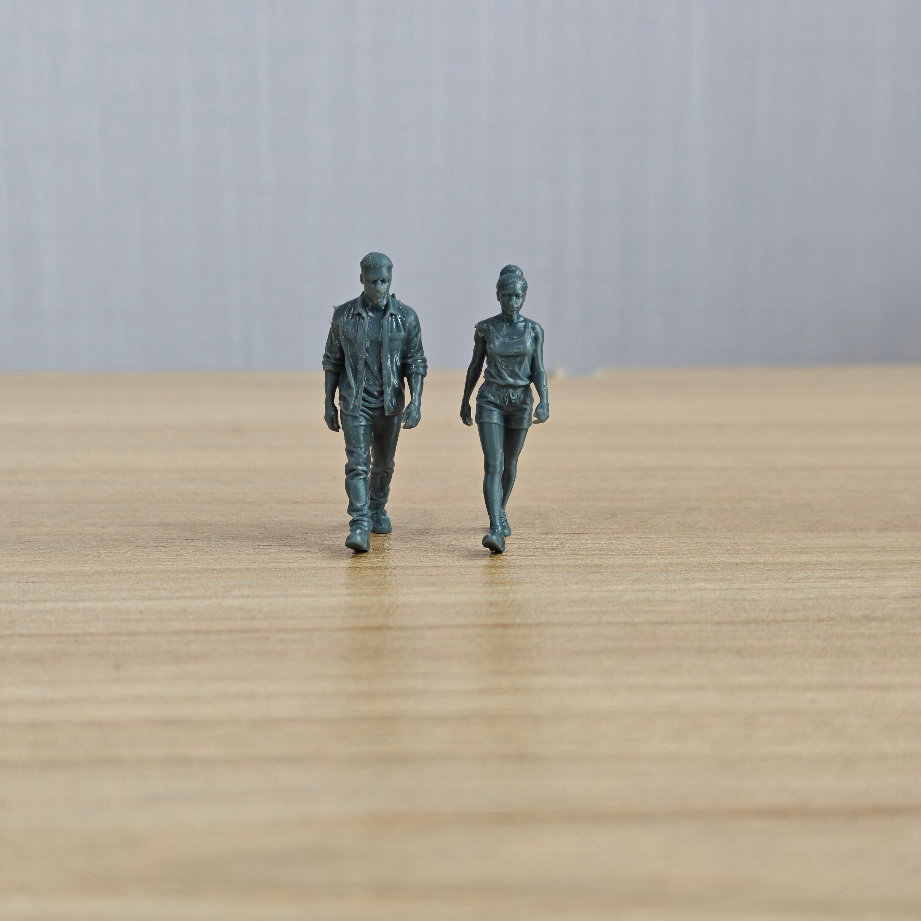 Detail view of Yao's Studio LYTR338  Unpainted Miniature 6-Piece Urban Figures Set, Ideal for Street Scene & Painting Miniatures Diorama Resin Figures Model