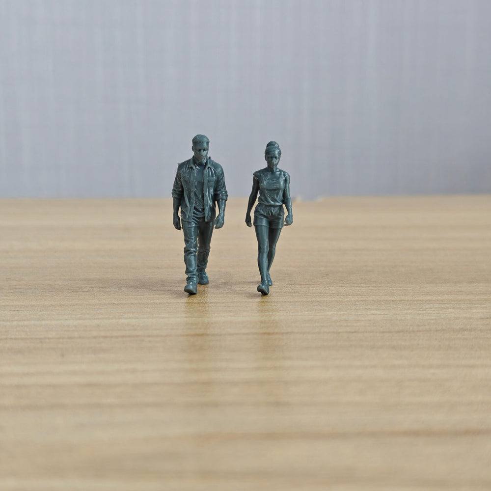 Detail view of Yao's Studio LYTR338  Unpainted Miniature 6-Piece Urban Figures Set, Ideal for Street Scene & Painting Miniatures Diorama Resin Figures Model