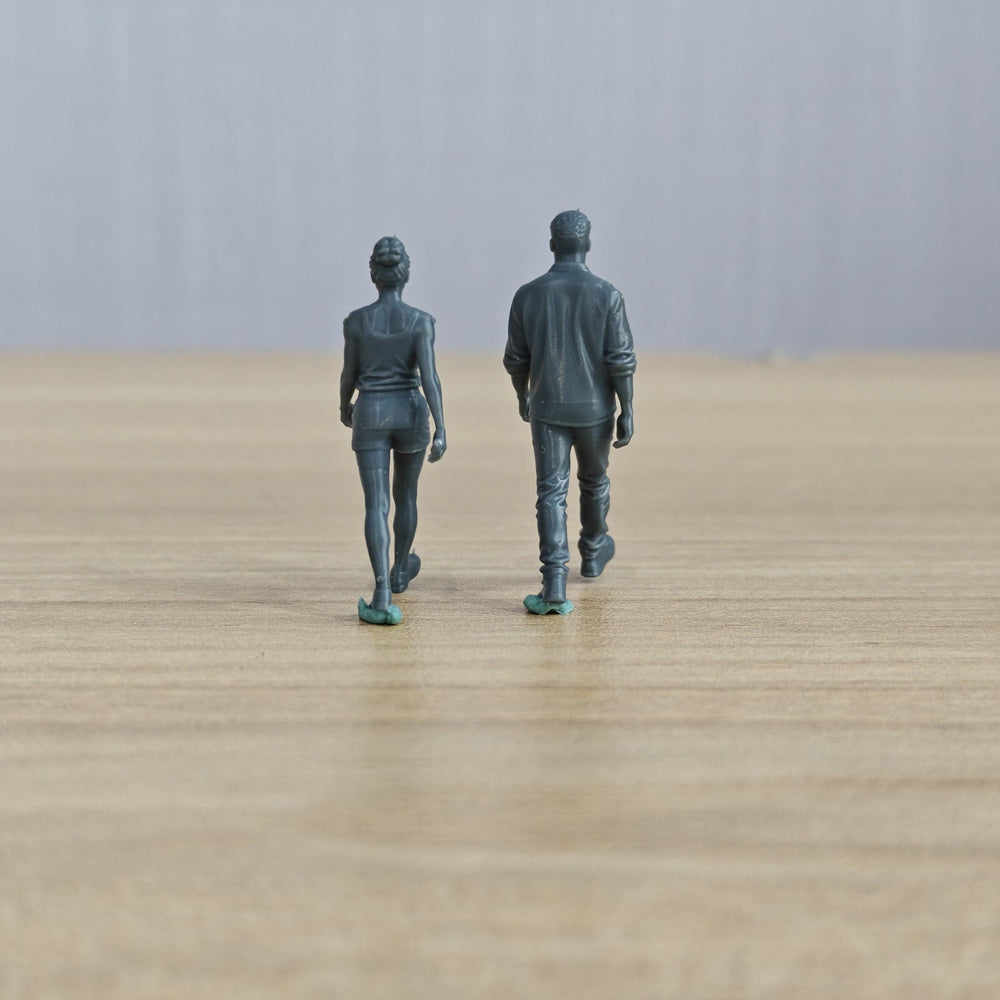 Detail view of Yao's Studio LYTR338  Unpainted Miniature 6-Piece Urban Figures Set, Ideal for Street Scene & Painting Miniatures Diorama Resin Figures Model