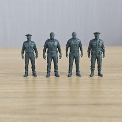 MRY-SFW LYTR367  Police Officers 4-Pack, Ideal, Tabletop Games Painting Miniature Car Diorama Figures Scene Props Accessories Resin 3D Printed Resin Model Kit by SSMODEL