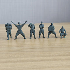 MRY-SFW LYGR233 Daily Movements of the Six Ancient Shaolin Warrior Monks 3D Printed Resin Model Kit by SSMODEL